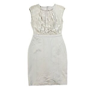 Trina Turk Womens Cream Dress Flowy Top Body Con Skirt Size 4 Silk Blend